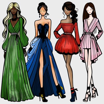 fashion models dresses