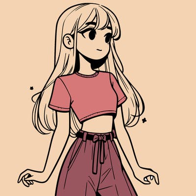 girl in a cute crop top