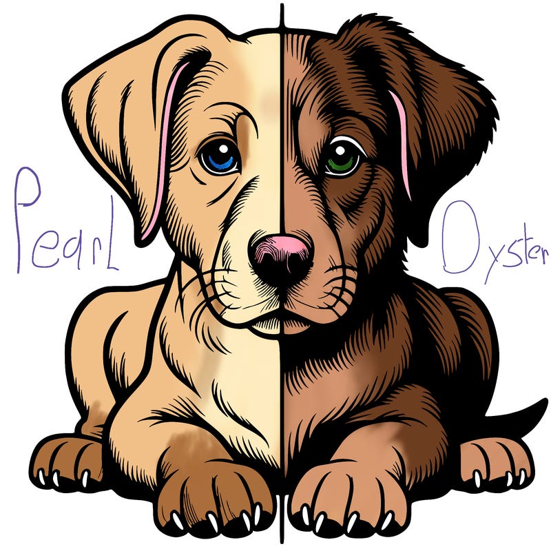 realistic dog split picture