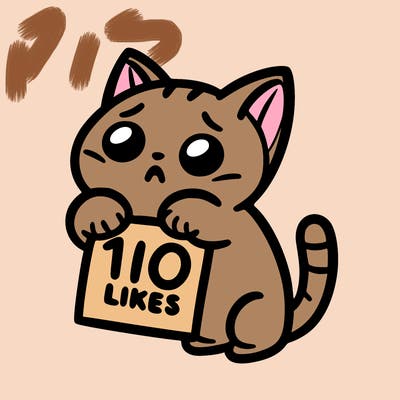 a cat begging for 10 likes