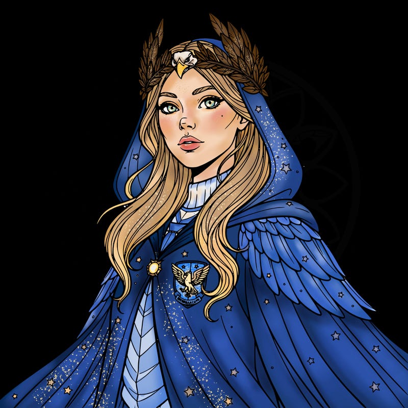 godess girl from hogwarts ravenclaw head to shoulders