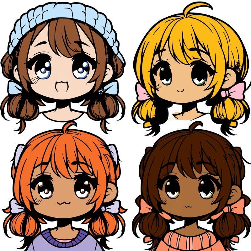 manga character girl kid