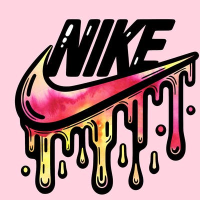 dripping nike logo