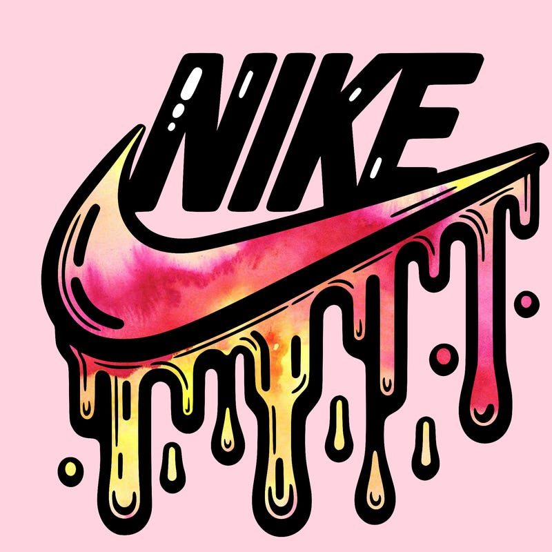 dripping nike logo