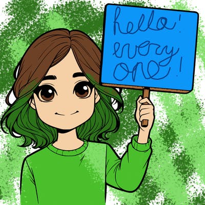 realistic girl holding up a sign