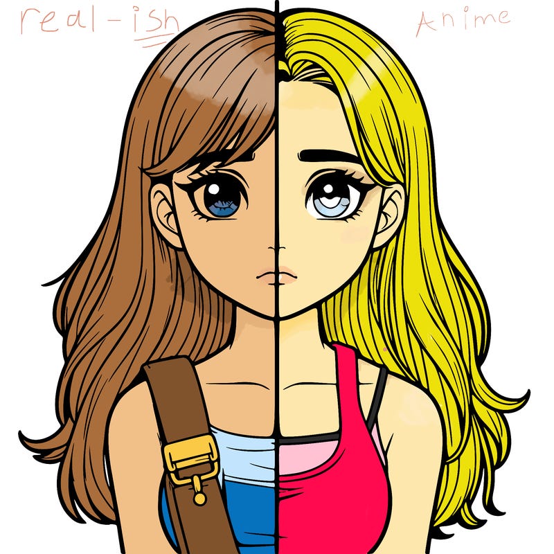 realistic girl split