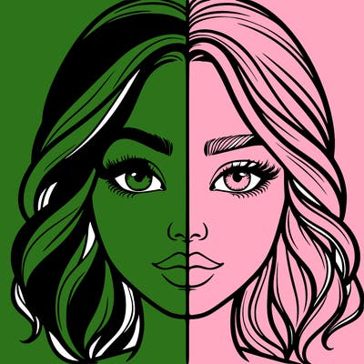 realistic girl split half