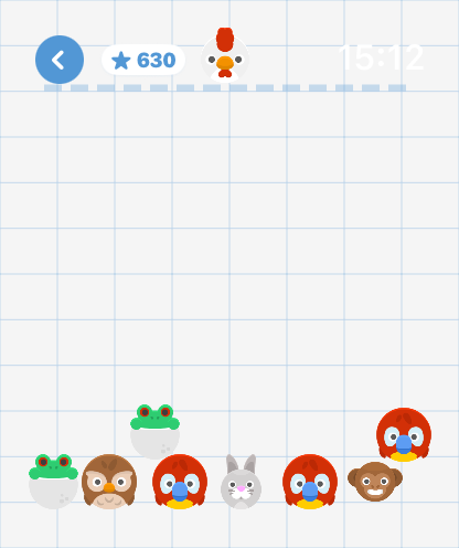 Animal Merge For Watch - Animal Merge For Watch gameplay screen featuring cute animal characters and score.