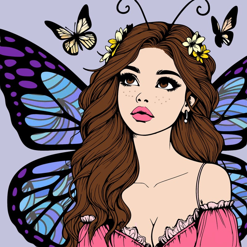 butterfly fairy realistic girl