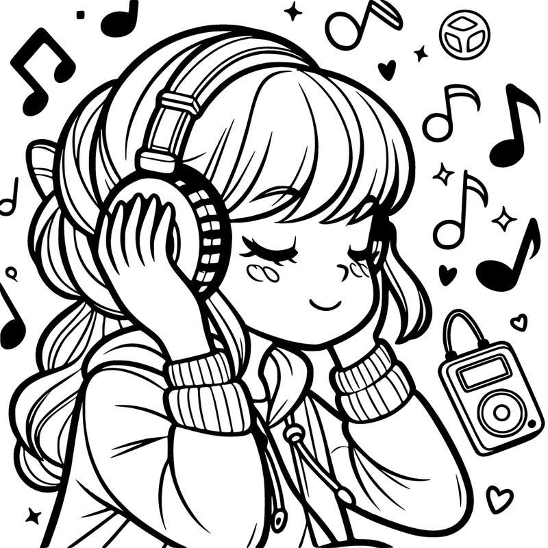 girl listening to music