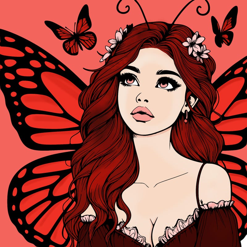 butterfly fairy realistic girl