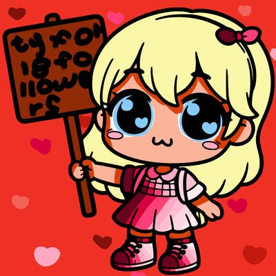 cute girl holding a sighn