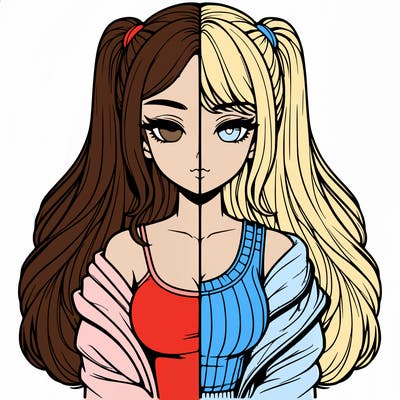 realistic girl split