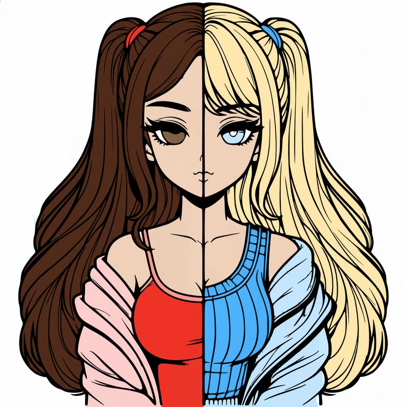 realistic girl split