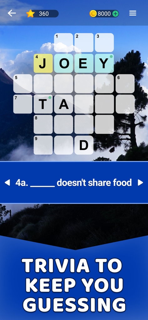 Crossword Explorer - A crossword puzzle interface from Crossword Explorer featuring a pop culture trivia clue and word grid.