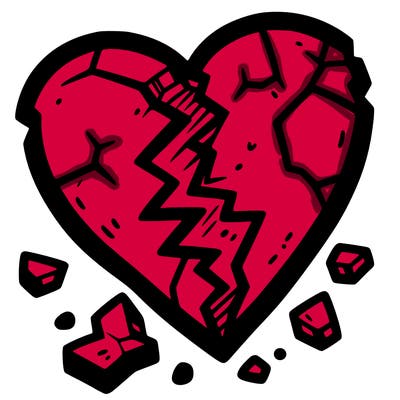 broken to pieces heart