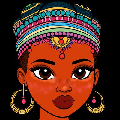 african princess head shot