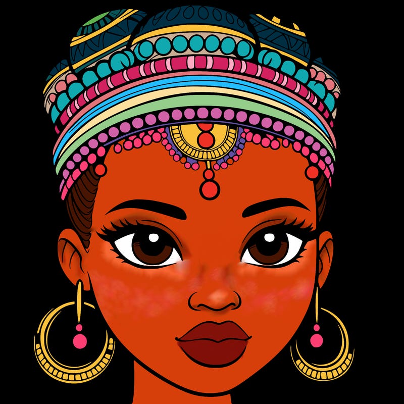 african princess head shot