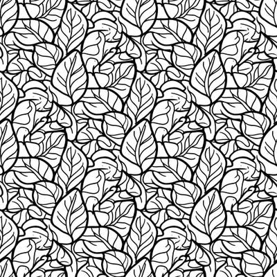 Discover the enchanting world of Kawaii with this delightful leaf tessellation coloring page. Its seamless pattern of cute, interlocking leaves offers a relaxing and engaging coloring experience for all ages.