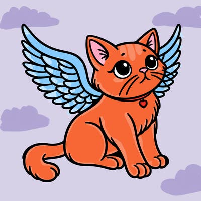 cat with wings