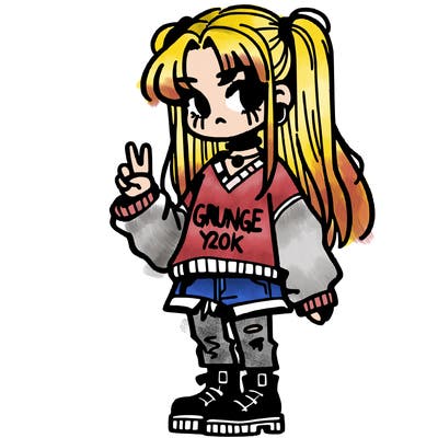 grunge girl y2k