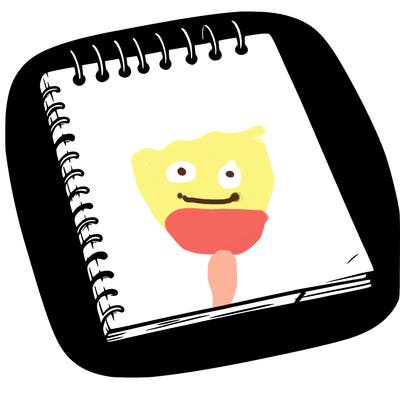 a blank sketch pad