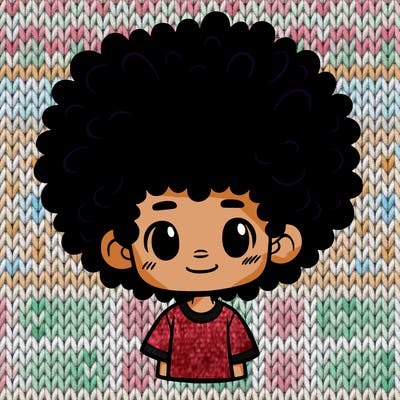 black boy with afro