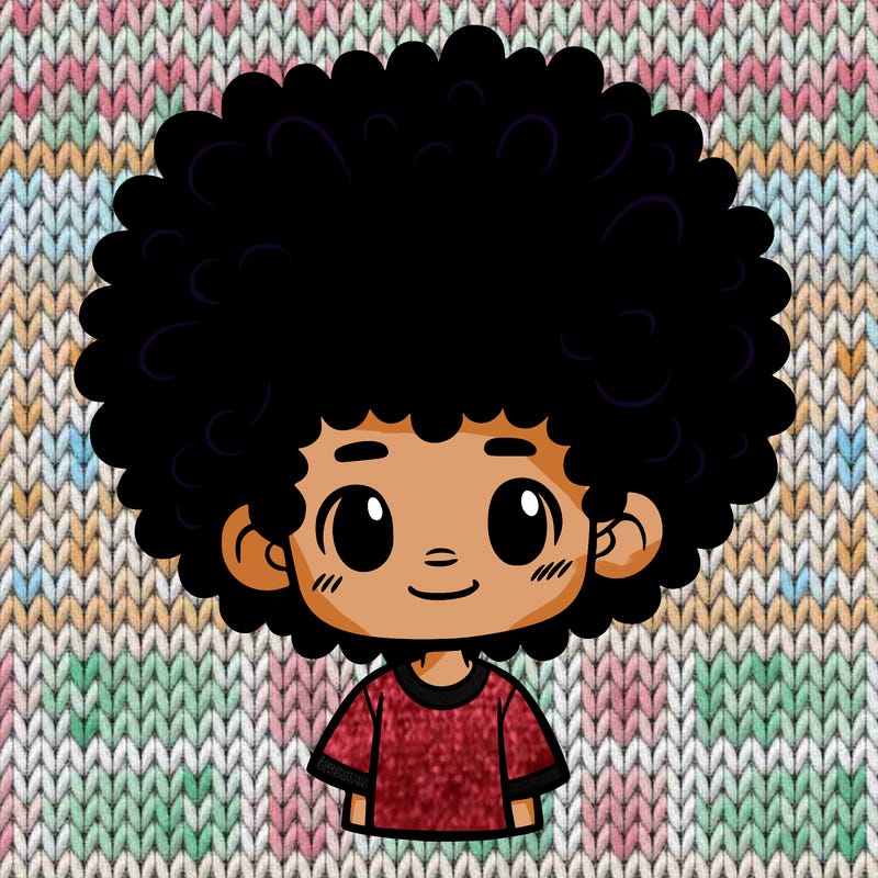 black boy with afro