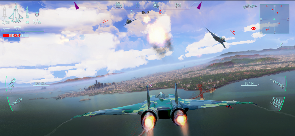 Sky Gamblers - Infinite Jets - High speed jet fighter combat over San Francisco in Sky Gamblers Infinite Jets
