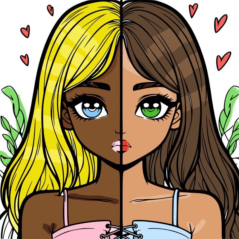 realistic girl split