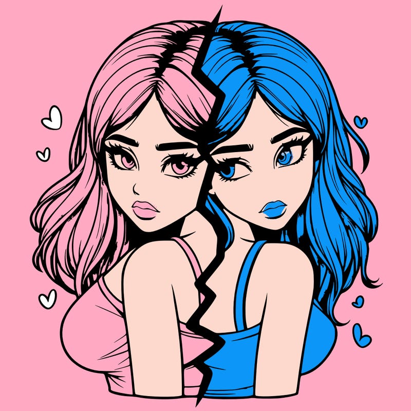 realistic girl split