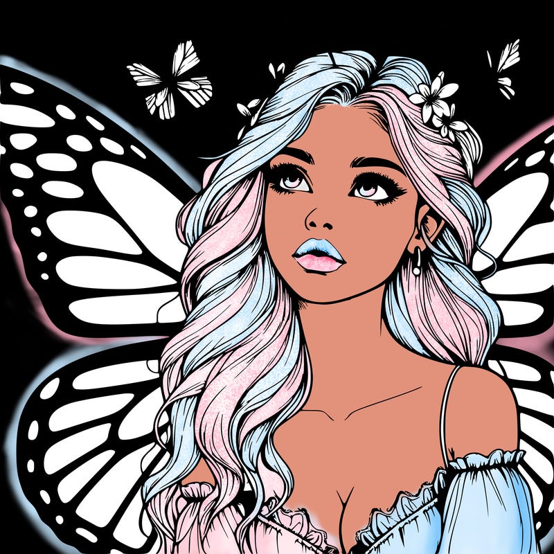 butterfly fairy realistic girl