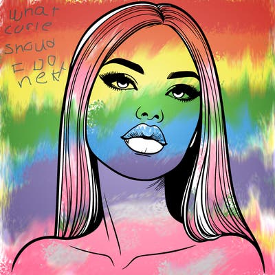 realistic woman with full lips