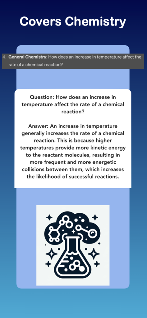 Medschool AI - Exam Prep - Medschool AI app showing a chemistry exam question and detailed scientific explanation for MCAT preparation