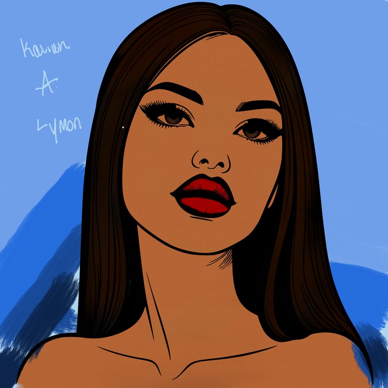 realistic woman with full lips