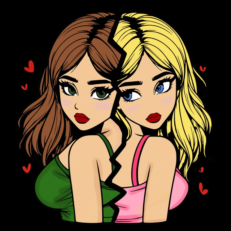 realistic girl split