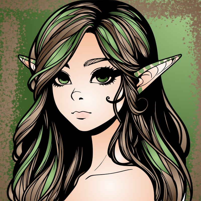 elf girl realistic dark fantasy
