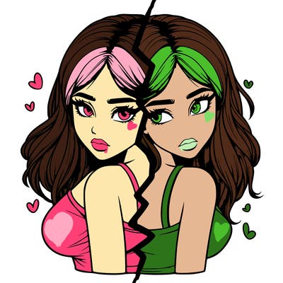 realistic girl split