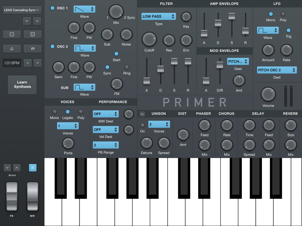 Primer 2 Synth | The Essential AUv3 Subtractive Synthesizer