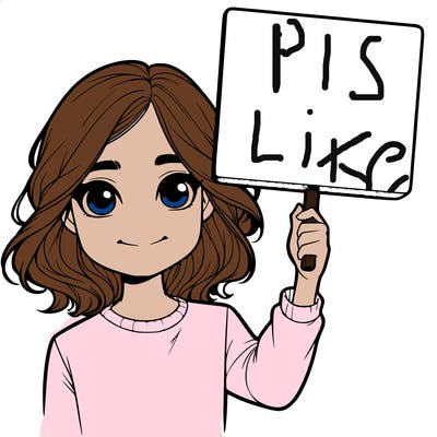 realistic girl holding up a sign