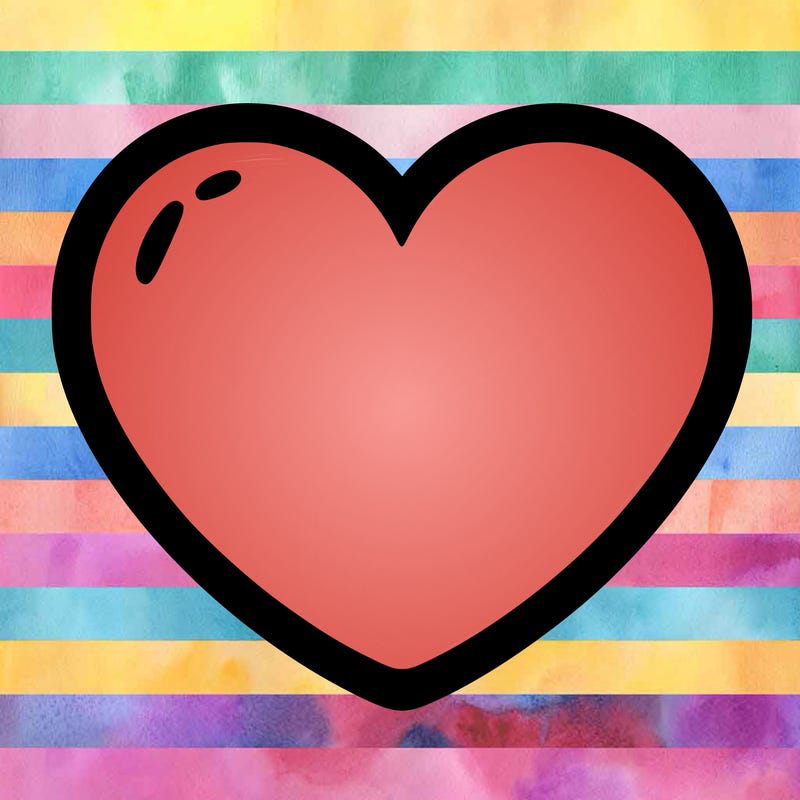 a blank heart