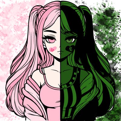 realistic girl split