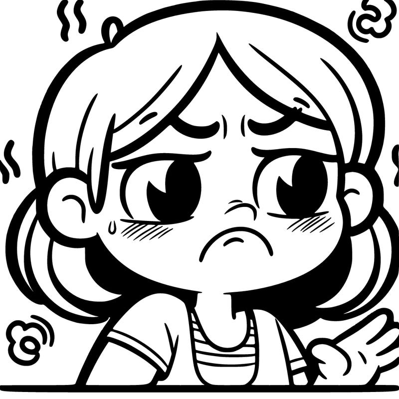 a girl with a disgusted look on her face