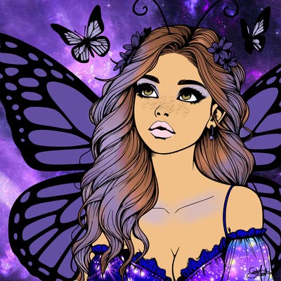 butterfly fairy realistic girl