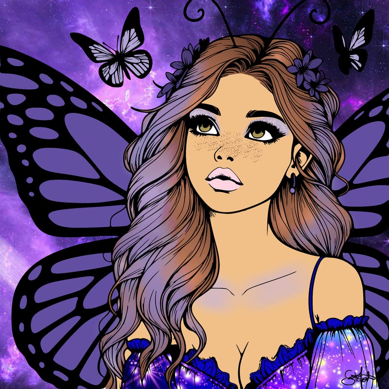 butterfly fairy realistic girl