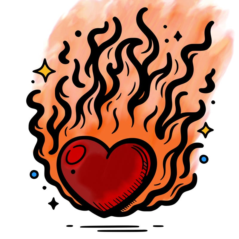 flaming heart