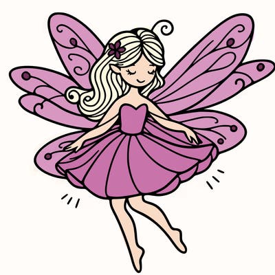 create a fairy with wings flying