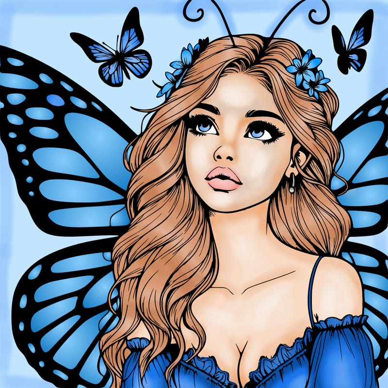 butterfly fairy realistic girl