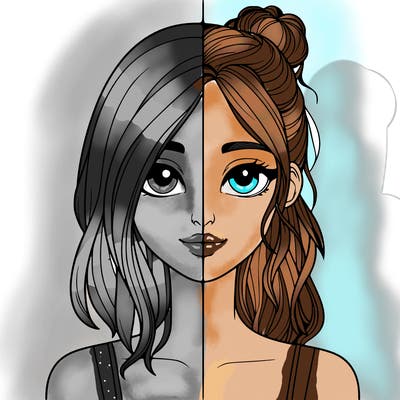 realistic girl split