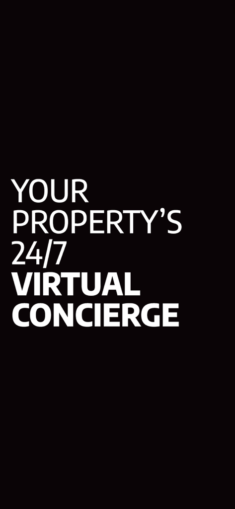 UpperBee - UpperBeeアプリの紹介画面。あなたのプロパティの24時間年中無休のバーチャルコンシェルジュと表示されています